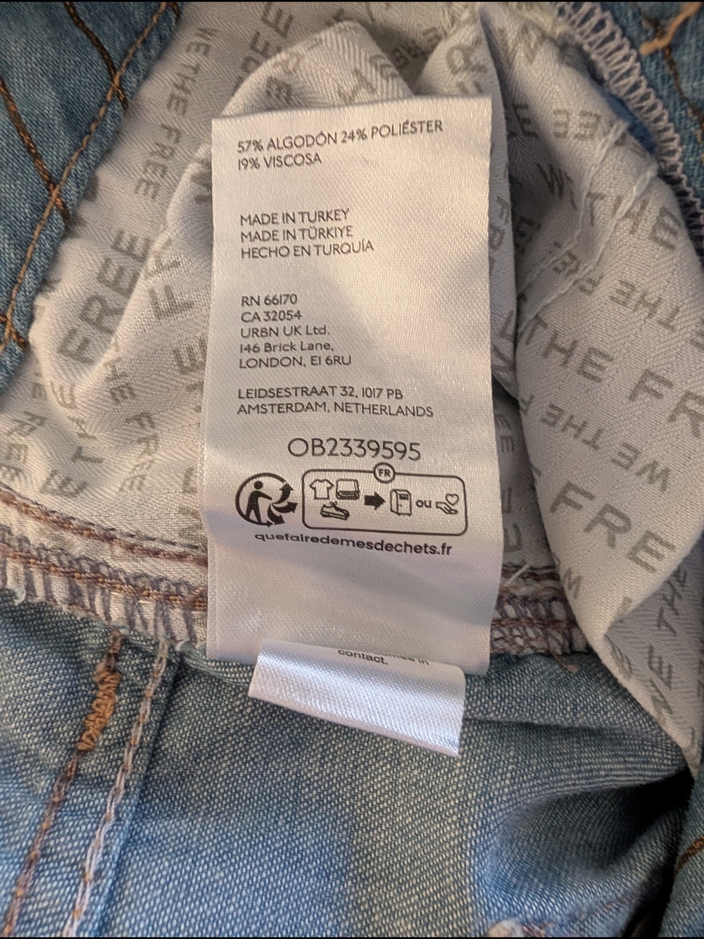 NWT Free People We The Free Don't Wait Up Pinstripe Boyfriend Jeans Size 26 - Picture 8 of 10